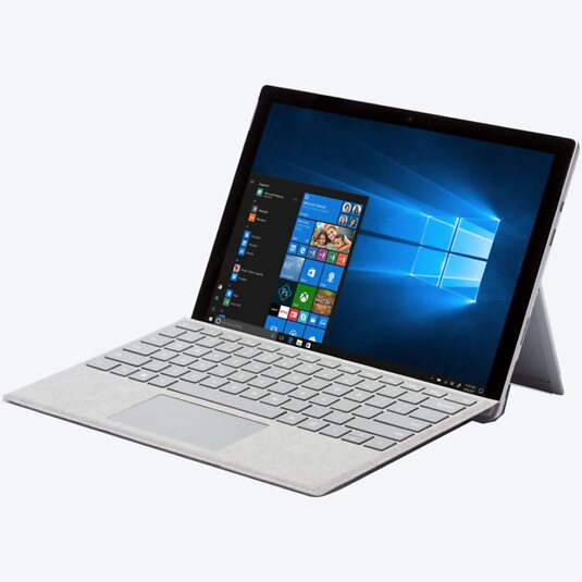 Microsoft Surface Pro + Type Cover 128GB, Core i5-7300U, 8GB RAM Silber