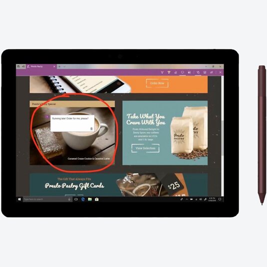 Microsoft Surface Go + Signature Type Cover 128GB, Pentium 4415Y, 8GB RAM Silber