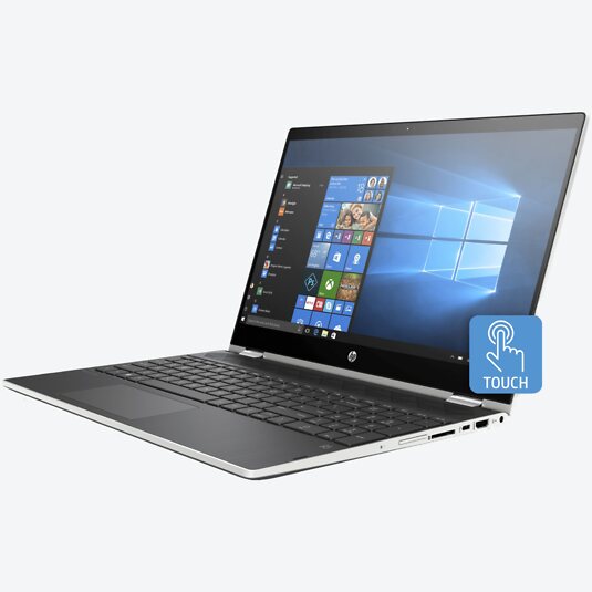 HP Pavilion x360 15-cr0002ng Schwarz/Silber