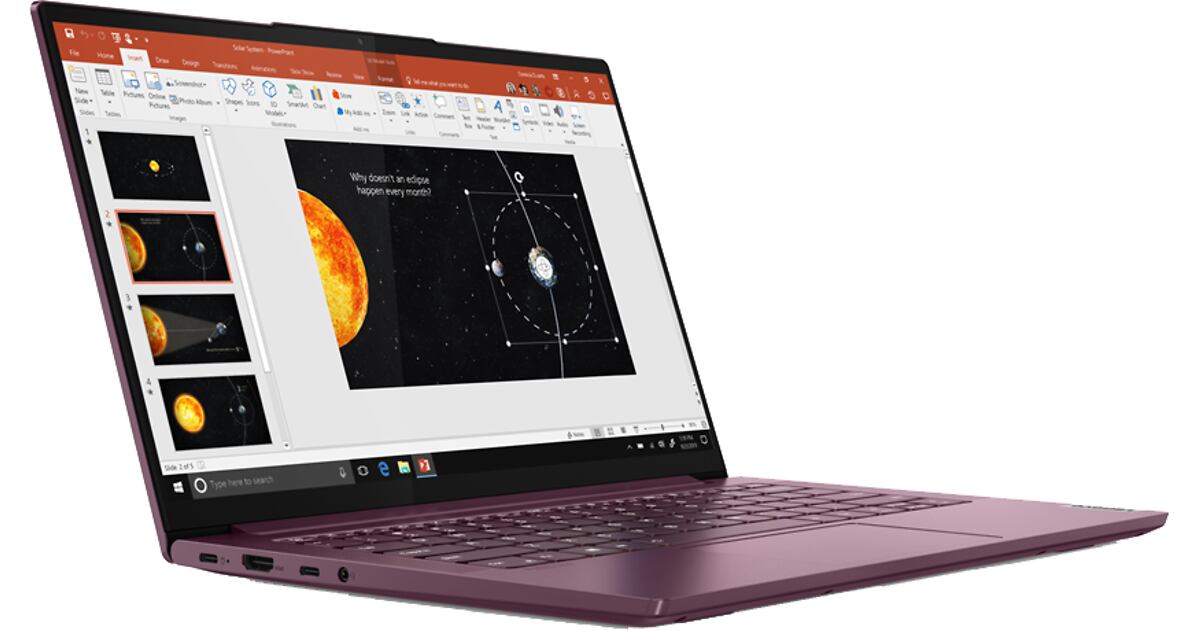 ▷ Lenovo Yoga Slim 7 14IIL05 Lila 82A1003MGE Tests & Daten