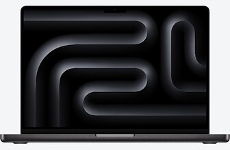 Abbildung des Notebooks Apple MacBook Pro 14" 2025 - M5 10C-CPU/10C-GPU, 16GB,512GB, Space Schwarz, MDE04D/A